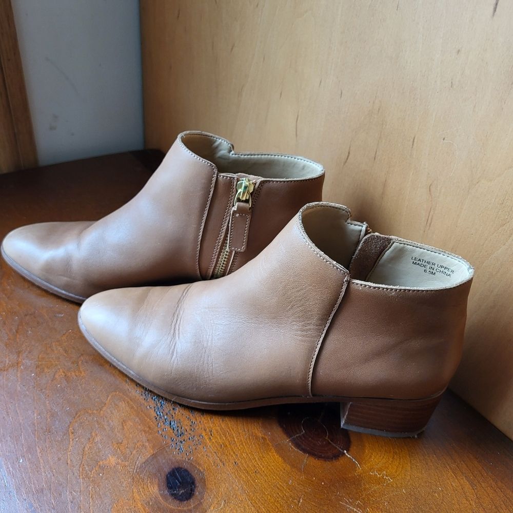 Talbots Tan Leather Ankle Boots - 6.5
